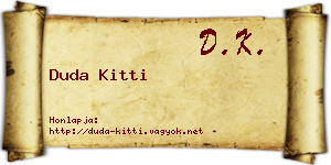 Duda Kitti névjegykártya